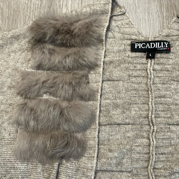 Picadilly open front knitted cardigan Large - Picture 3 of 5